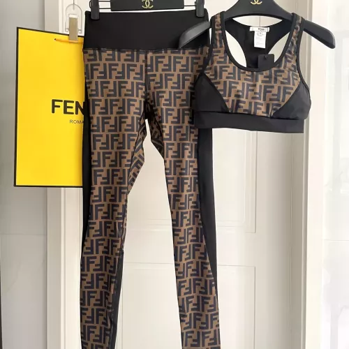 Wholesale Fendi Yoga Tracksuits Sleeveless For Women #1310118 $42.00 USD, Wholesale Quality Replica Fendi Tracksuits