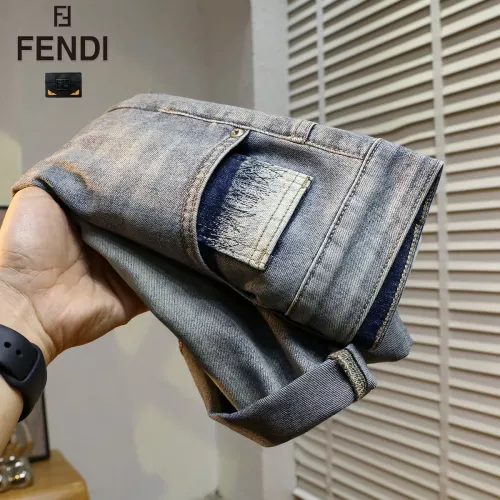 Replica Fendi Jeans For Men #1314703 $40.00 USD for Wholesale