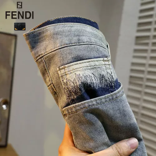Replica Fendi Jeans For Men #1314703 $40.00 USD for Wholesale