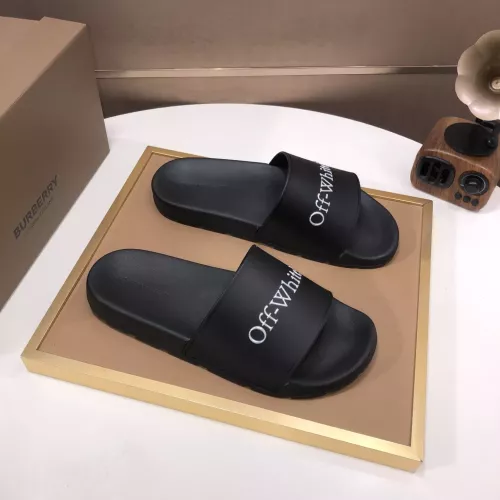 Replica Off-White Slippers For Men #1317140 $56.00 USD for Wholesale