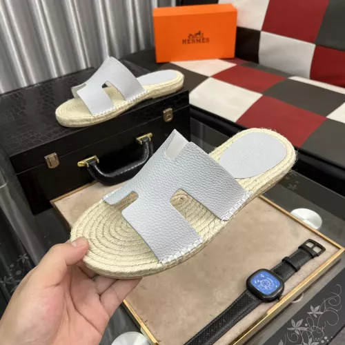 Replica Hermes Slippers For Men #1317382 $60.00 USD for Wholesale