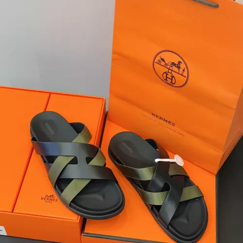 Replica Hermes Slippers For Men #1317534 $56.00 USD for Wholesale