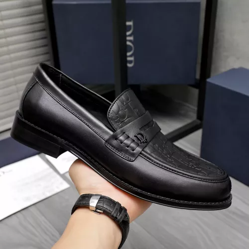 Replica Christian Dior Leather Shoes For Men #1317552 $105.00 USD for Wholesale