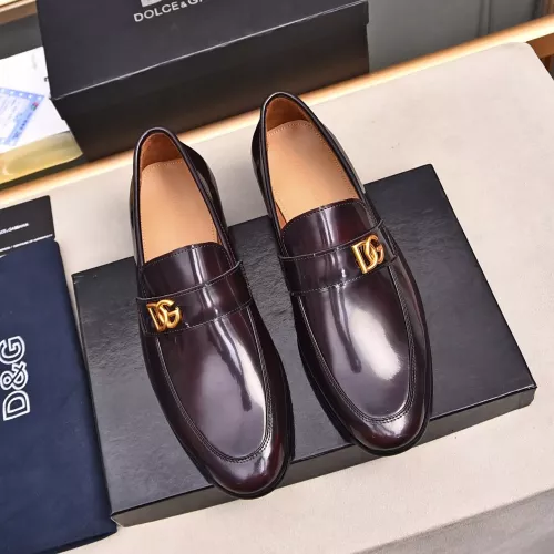 Replica Dolce & Gabbana D&G Leather Shoes For Men #1317962 $92.00 USD for Wholesale