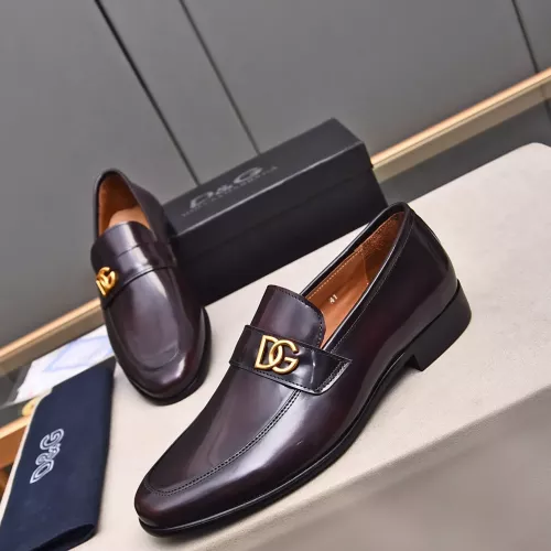 Replica Dolce & Gabbana D&G Leather Shoes For Men #1317962 $92.00 USD for Wholesale