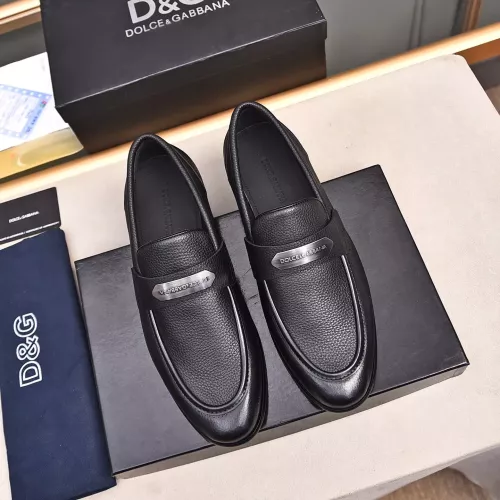 Replica Dolce & Gabbana D&G Leather Shoes For Men #1317963 $92.00 USD for Wholesale