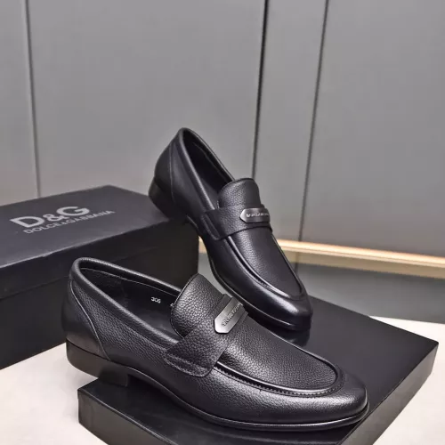 Replica Dolce & Gabbana D&G Leather Shoes For Men #1317963 $92.00 USD for Wholesale