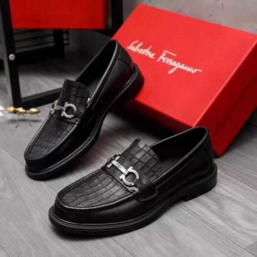 Wholesale Salvatore Ferragamo Leather Shoes For Men #1318398 $100.00 USD, Wholesale Quality Replica Salvatore Ferragamo Leather Shoes