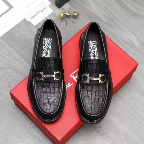 Replica Salvatore Ferragamo Leather Shoes For Men #1318398 $100.00 USD for Wholesale