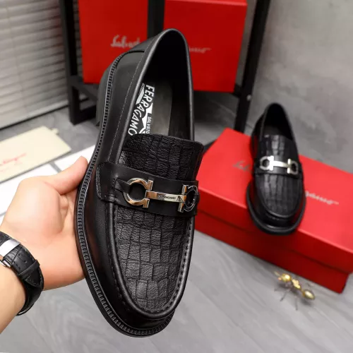 Replica Salvatore Ferragamo Leather Shoes For Men #1318398 $100.00 USD for Wholesale