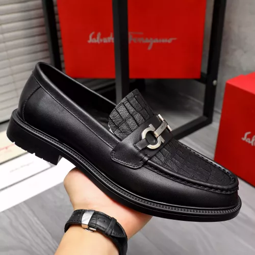 Replica Salvatore Ferragamo Leather Shoes For Men #1318398 $100.00 USD for Wholesale