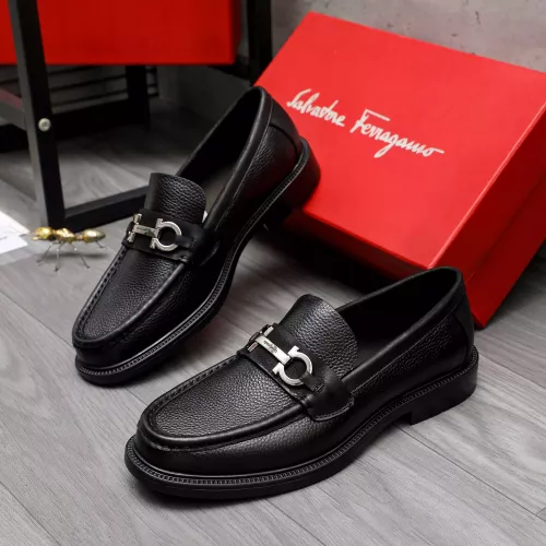 Wholesale Salvatore Ferragamo Leather Shoes For Men #1318399 $100.00 USD, Wholesale Quality Replica Salvatore Ferragamo Leather Shoes