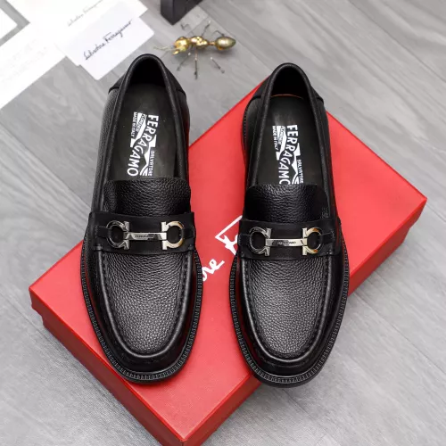 Replica Salvatore Ferragamo Leather Shoes For Men #1318399 $100.00 USD for Wholesale