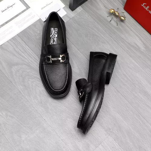Replica Salvatore Ferragamo Leather Shoes For Men #1318399 $100.00 USD for Wholesale