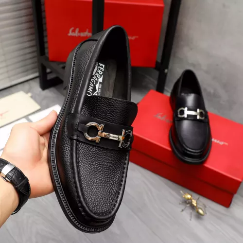 Replica Salvatore Ferragamo Leather Shoes For Men #1318399 $100.00 USD for Wholesale