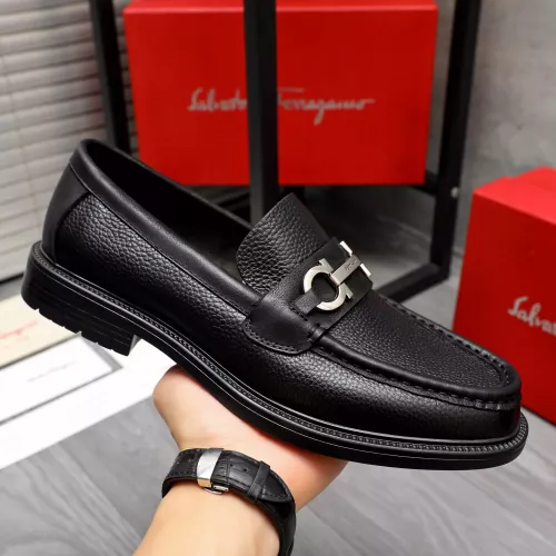 Replica Salvatore Ferragamo Leather Shoes For Men #1318399 $100.00 USD for Wholesale