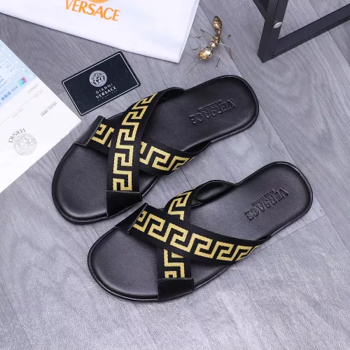 Replica Versace Slippers For Men #1318414 $42.00 USD for Wholesale