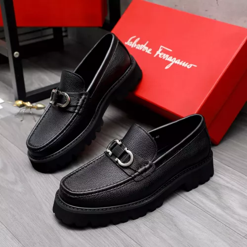 Wholesale Salvatore Ferragamo Leather Shoes For Men #1318437 $88.00 USD, Wholesale Quality Replica Salvatore Ferragamo Leather Shoes