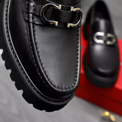 Replica Salvatore Ferragamo Leather Shoes For Men #1318438 $88.00 USD for Wholesale