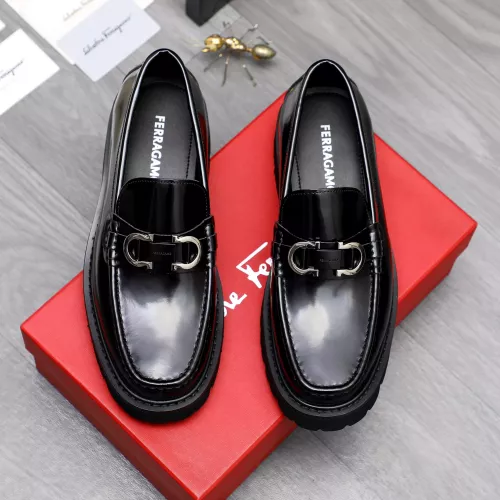 Replica Salvatore Ferragamo Leather Shoes For Men #1318439 $88.00 USD for Wholesale