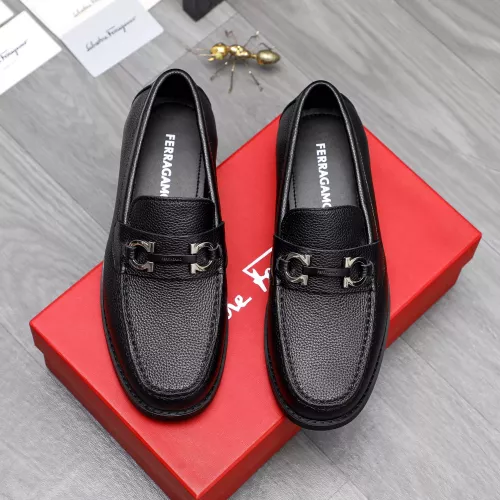 Replica Salvatore Ferragamo Leather Shoes For Men #1318440 $88.00 USD for Wholesale
