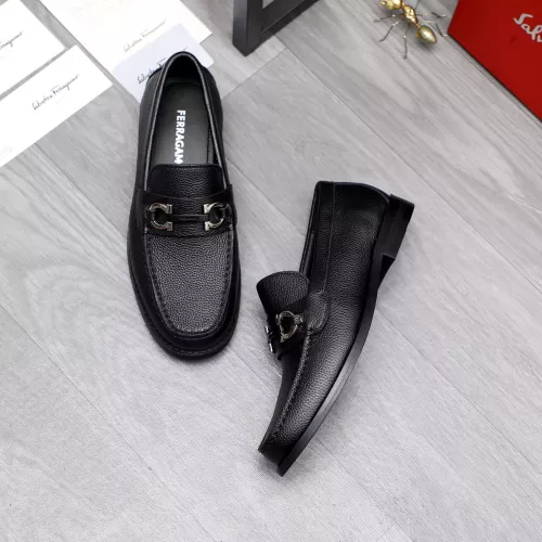 Replica Salvatore Ferragamo Leather Shoes For Men #1318440 $88.00 USD for Wholesale