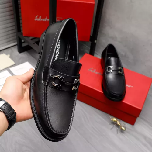 Replica Salvatore Ferragamo Leather Shoes For Men #1318441 $88.00 USD for Wholesale