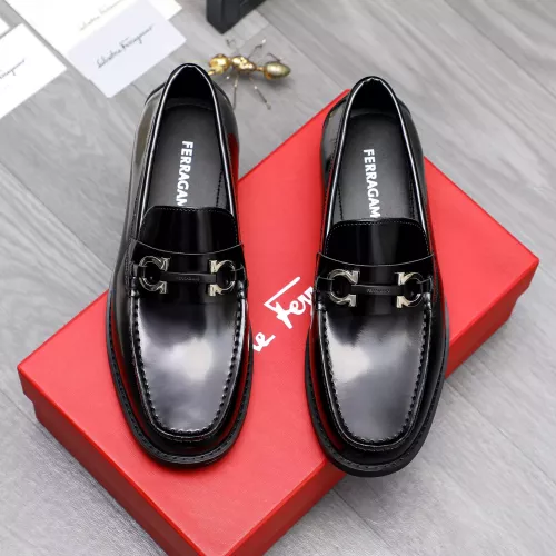 Replica Salvatore Ferragamo Leather Shoes For Men #1318442 $88.00 USD for Wholesale