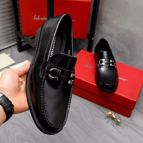 Replica Salvatore Ferragamo Leather Shoes For Men #1318442 $88.00 USD for Wholesale