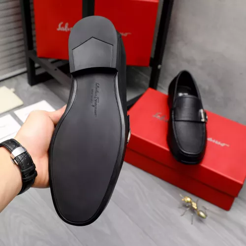 Replica Salvatore Ferragamo Leather Shoes For Men #1318444 $88.00 USD for Wholesale