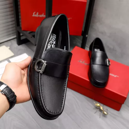 Replica Salvatore Ferragamo Leather Shoes For Men #1318445 $88.00 USD for Wholesale