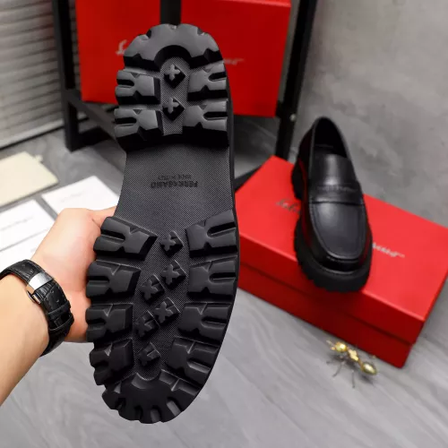 Replica Salvatore Ferragamo Leather Shoes For Men #1318447 $88.00 USD for Wholesale