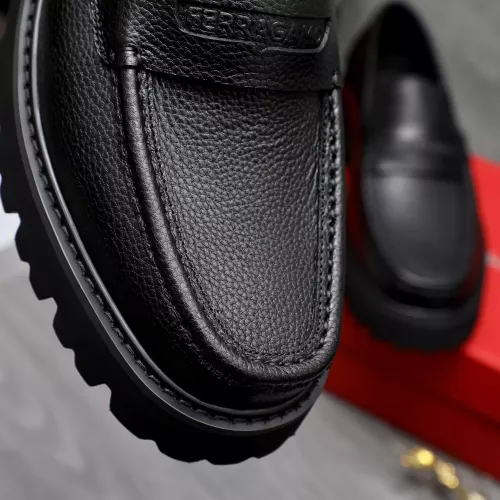 Replica Salvatore Ferragamo Leather Shoes For Men #1318447 $88.00 USD for Wholesale