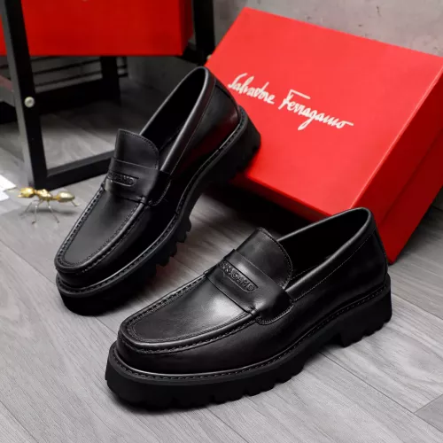 Wholesale Salvatore Ferragamo Leather Shoes For Men #1318449 $88.00 USD, Wholesale Quality Replica Salvatore Ferragamo Leather Shoes