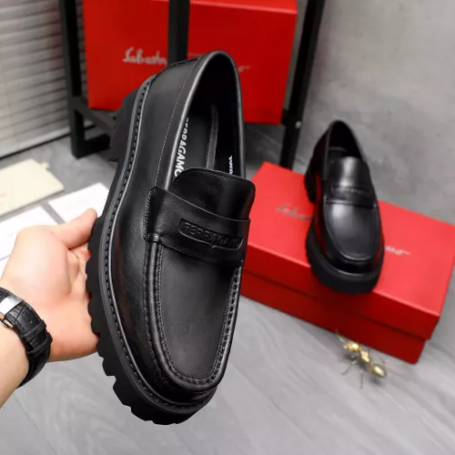 Replica Salvatore Ferragamo Leather Shoes For Men #1318449 $88.00 USD for Wholesale