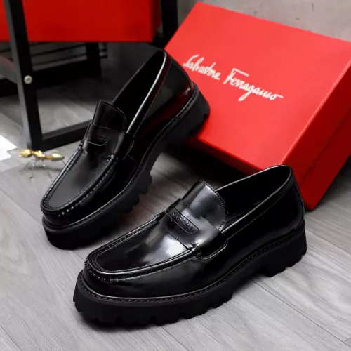 Wholesale Salvatore Ferragamo Leather Shoes For Men #1318450 $88.00 USD, Wholesale Quality Replica Salvatore Ferragamo Leather Shoes