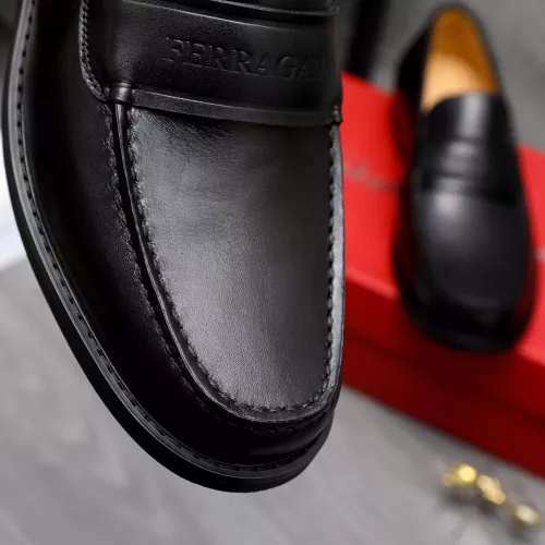 Replica Salvatore Ferragamo Leather Shoes For Men #1318451 $88.00 USD for Wholesale