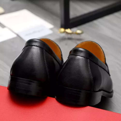 Replica Salvatore Ferragamo Leather Shoes For Men #1318451 $88.00 USD for Wholesale
