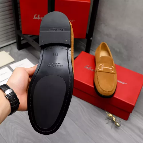 Replica Salvatore Ferragamo Leather Shoes For Men #1318453 $88.00 USD for Wholesale