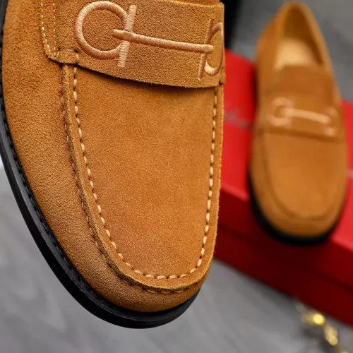 Replica Salvatore Ferragamo Leather Shoes For Men #1318453 $88.00 USD for Wholesale