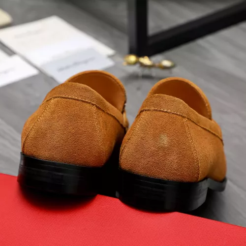 Replica Salvatore Ferragamo Leather Shoes For Men #1318453 $88.00 USD for Wholesale