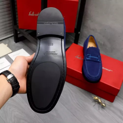 Replica Salvatore Ferragamo Leather Shoes For Men #1318455 $88.00 USD for Wholesale