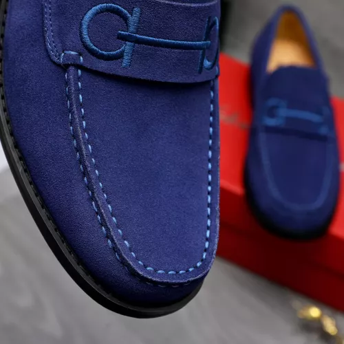 Replica Salvatore Ferragamo Leather Shoes For Men #1318455 $88.00 USD for Wholesale