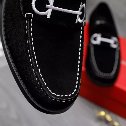 Replica Salvatore Ferragamo Leather Shoes For Men #1318457 $88.00 USD for Wholesale