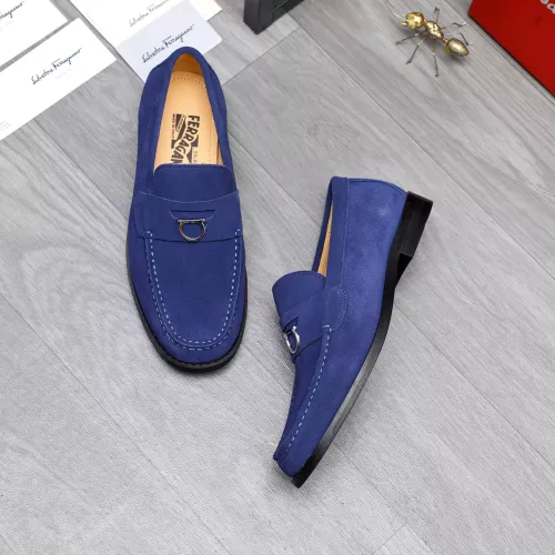 Replica Salvatore Ferragamo Leather Shoes For Men #1318459 $88.00 USD for Wholesale