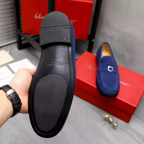 Replica Salvatore Ferragamo Leather Shoes For Men #1318459 $88.00 USD for Wholesale