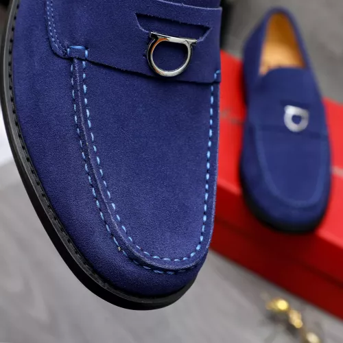 Replica Salvatore Ferragamo Leather Shoes For Men #1318459 $88.00 USD for Wholesale