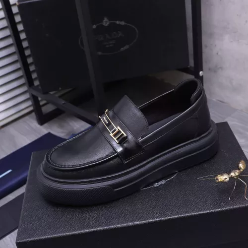 Replica Prada Leather Shoes For Men #1318461 $96.00 USD for Wholesale