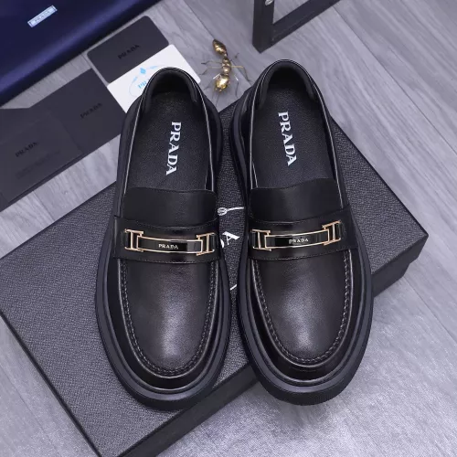 Replica Prada Leather Shoes For Men #1318461 $96.00 USD for Wholesale