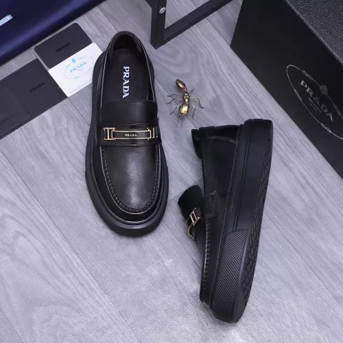 Replica Prada Leather Shoes For Men #1318461 $96.00 USD for Wholesale